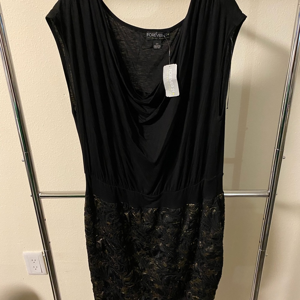 Gold and Black Baroque Dress
